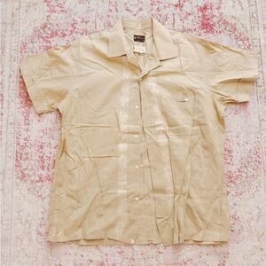 Oliver’s LTD, Men's Vintage 1960s Beige Short Sleeve Shirt
